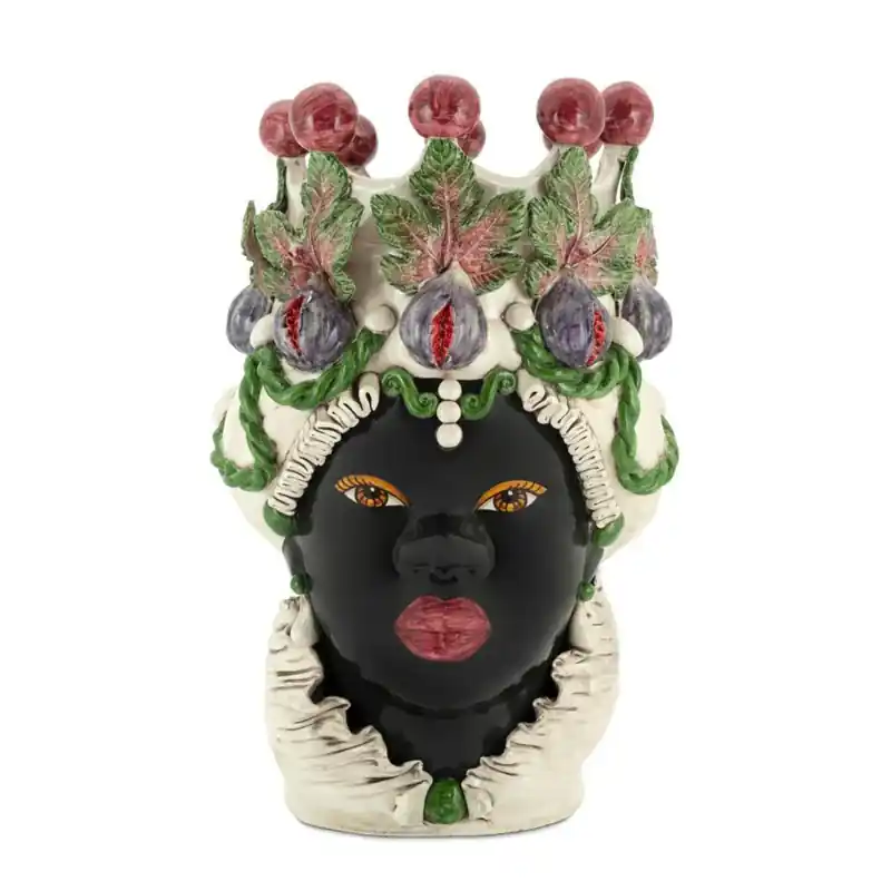 Prezzo Di Fabbrica Verus Ceramiche Abhika Testa di Moro Lady Ficus H51 cm