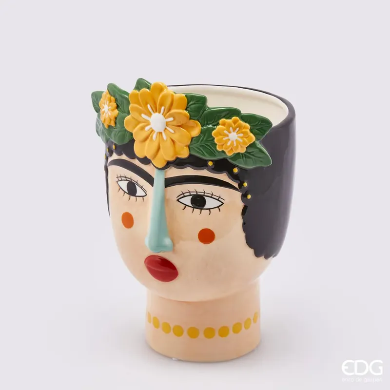 Nuova Collezione EDG Enzo de Gasperi Vaso Testa Tenerife H27 cm