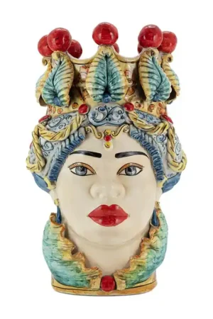 Compra Online Verus Ceramiche Abhika Testa di Moro Lady Big Tradizionale H48 cm