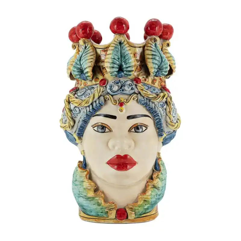 Compra Online Verus Ceramiche Abhika Testa di Moro Lady Big Tradizionale H48 cm
