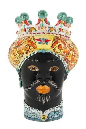 Compra Adesso Verus Ceramiche Abhika Testa di Moro Man Ornate H41 cm