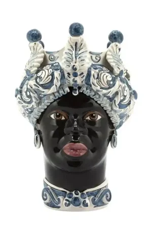 Verus Ceramiche Abhika Testa di Moro Lady Media Leaves H41 Blue Saldi