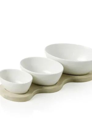 Brandani Antipastiera Galassia in Porcellana con Base in Bamboo Vendita Finale