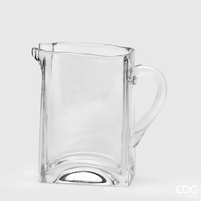 Prezzo Basso EDG Enzo De Gasperi Caraffa Quadrata con Manico in Vetro H20 cm
