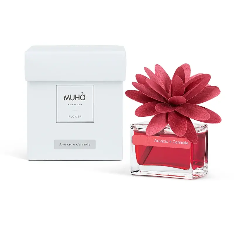 Ultimissimo Modello Muhà Profumatore D‘Ambiente Flower Diffuser Arancio e Cannella 30ml