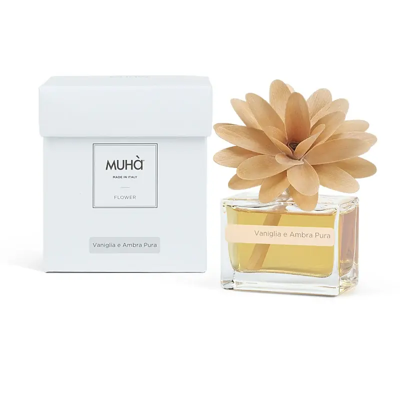 Esclusivo Muhà Profumatore D‘Ambiente Flower Diffuser Vaniglia e Ambra Pura 30ml