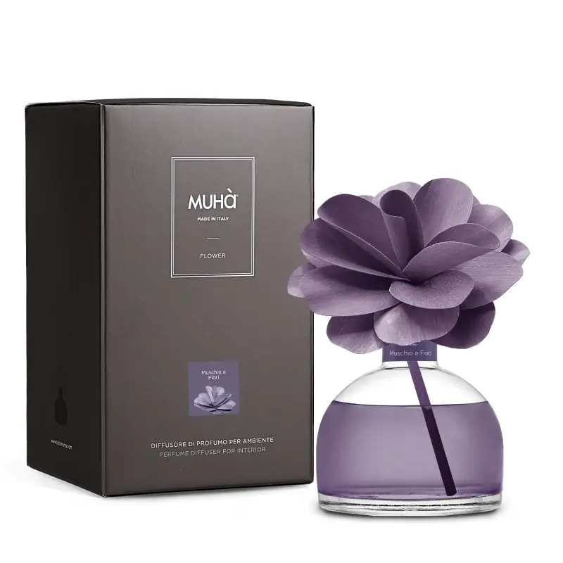 Ultimissimo Modello Muhà Profumatore D‘Ambiente Flower Diffuser Muschio e Fiori 200ml