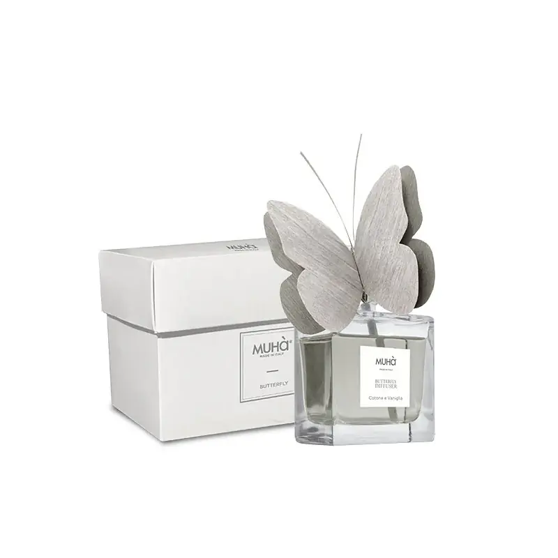 Esclusivo Muhà Profumatore D‘Ambiente Butterfly Diffuser Cotone e Vaniglia 50ml