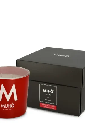 Consegna Rapida Muhà Candela in Vetro 270g Arancio e Cannella