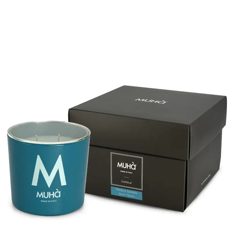 Sconto Muhà Candela in Vetro 270g Menta e Sandalo