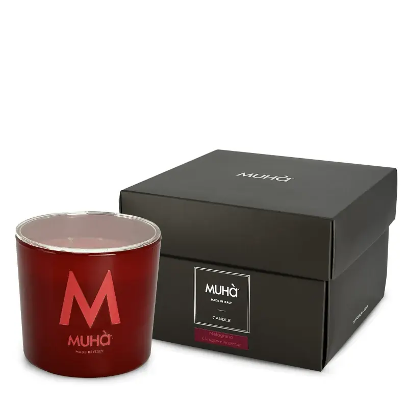 Muhà Candela in Vetro 270g Melograno Solo Oggi