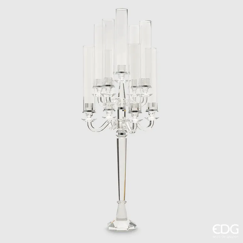 EDG Enzo De Gasperi Portacandele Crystal x9 con Cilindri H110 cm Miglior Prezzo
