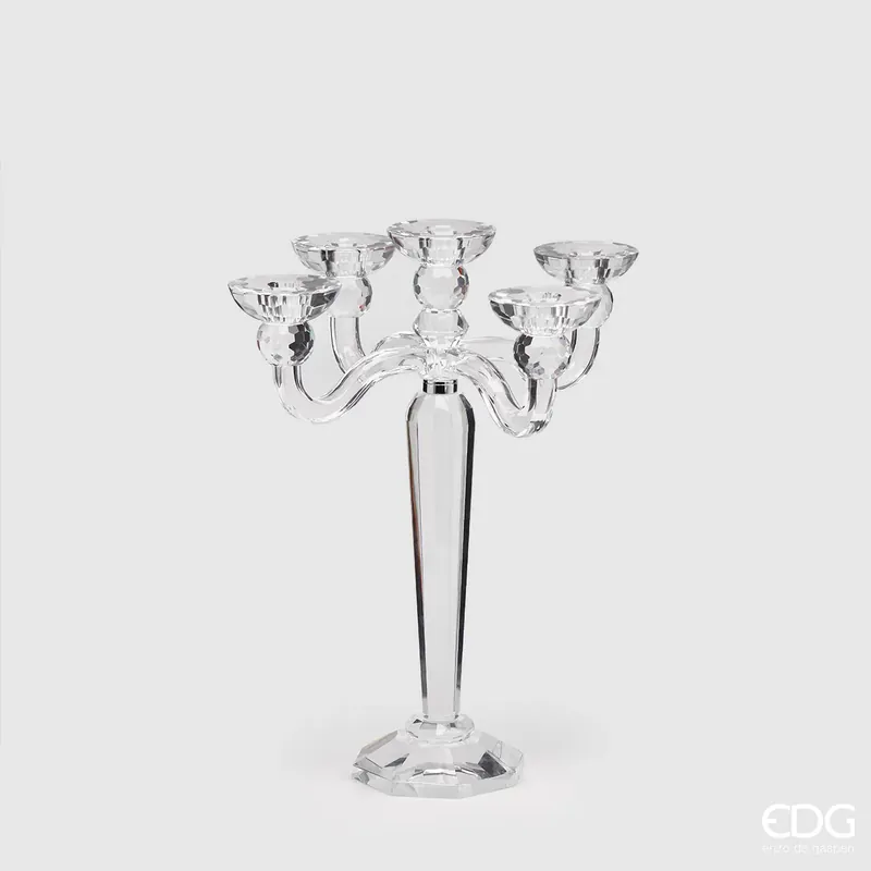 Non Perdere EDG Enzo De Gasperi Portacandele Crystal x5 H39 cm
