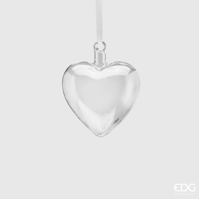 EDG Enzo De Gasperi Decorazione Cuore in Vetro D10 cm Trasparente Occasione
