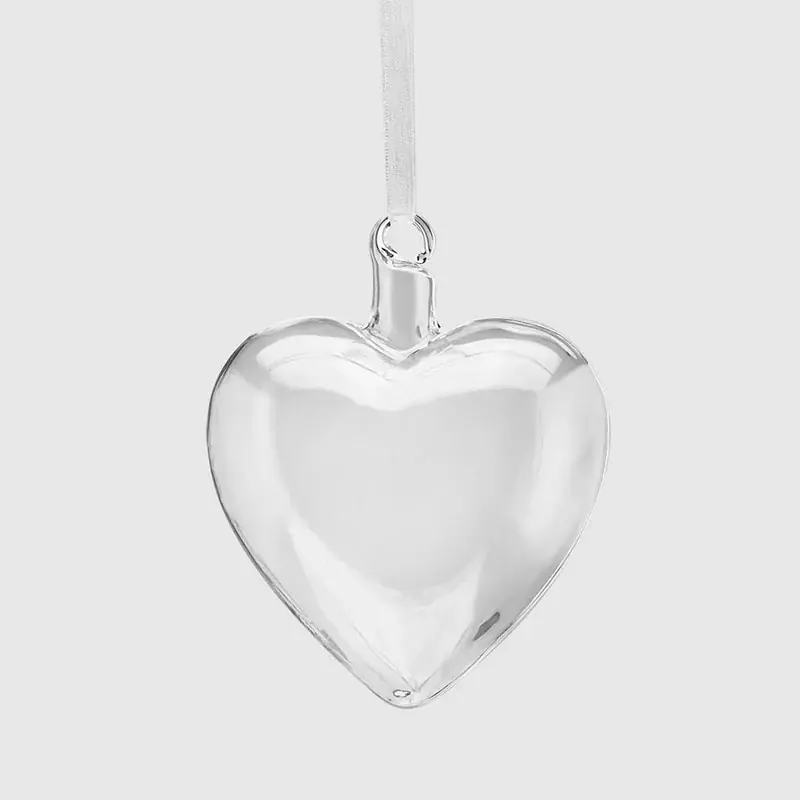 EDG Enzo De Gasperi Decorazione Cuore in Vetro D14 cm Trasparente Prezzo Basso