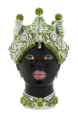 Verus Ceramiche Abhika Testa di Moro Lady Media Leaves H41 Verde Solo Oggi