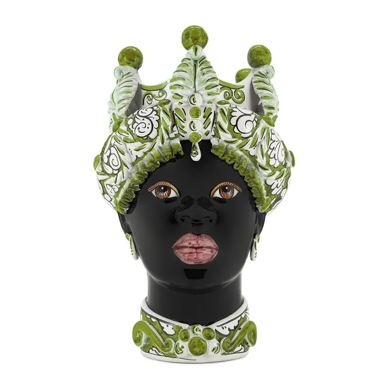 Verus Ceramiche Abhika Testa di Moro Lady Media Leaves H41 Verde Solo Oggi
