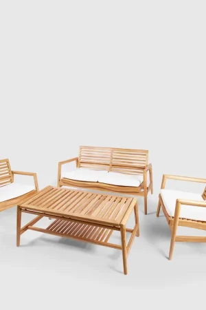 EDG Enzo de Gasperi Salotto Imperiale Esterno da Giardino 4 Pezzi in Teak Ultime Pezzi