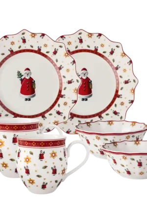 Vendita Finale Villeroy & Boch Toy‘s Delight Set da Colazione Babbo Natale in Porcellana