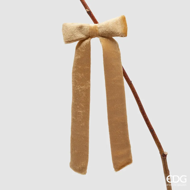 EDG Enzo De Gasperi Fiocco in Velluto con Clip Oro H30 cm Prezzo Basso