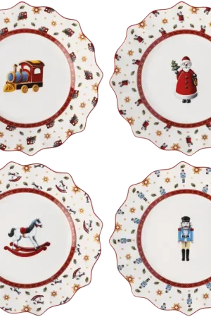 Villeroy & Boch Toy‘s Delight Set 4 Piatti Anniversary D24 cm in Porcellana Occasione Imperdibile