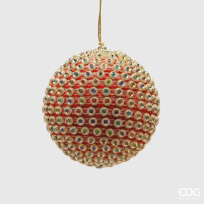 EDG Enzo De Gasperi Pallina di Natale Infinity con perline D10 cm Ultima Occasione