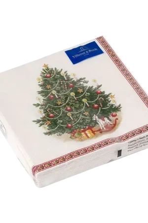 Villeroy & Boch Winter Specials Tovaglioli L‘Albero di Natale 33x33 cm 20 Pezzi Professionale