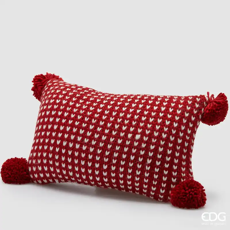 Affare EDG Enzo De Gasperi Cuscino Natalizio Tricot Rosso 50x30 cm
