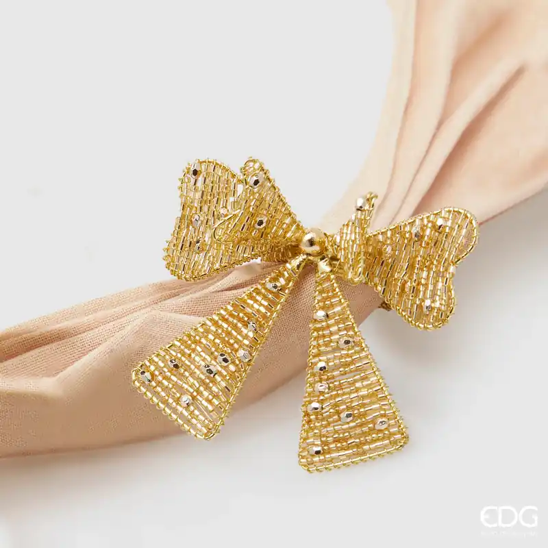 EDG Enzo De Gasperi Portatovagliolo Fiocco Oro D6 cm Ultimissimo Modello
