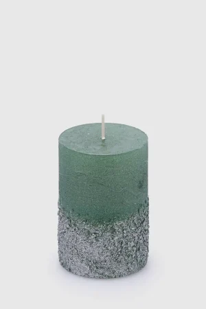Acquista Ora EDG Enzo De Gasperi Candela Rustic Moccolo Glitter Verde H10 cm