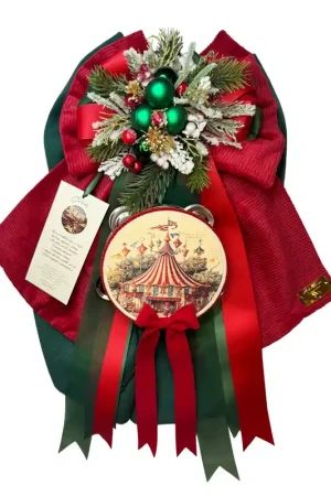 Madame Fioccò Fiocco Fuoriporta Natalizio Circus H50 cm Spedizione Espresso
