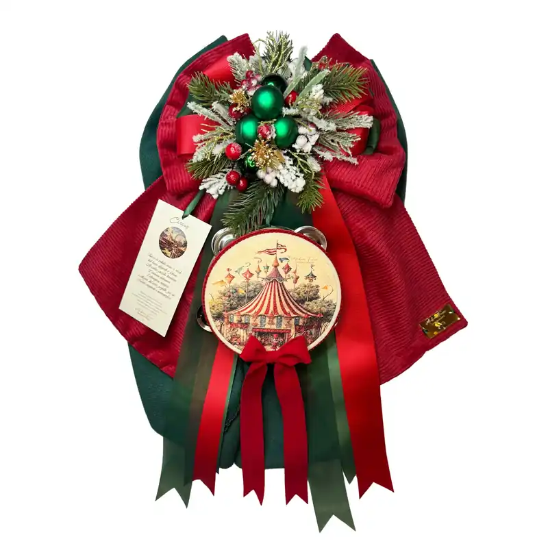 Madame Fioccò Fiocco Fuoriporta Natalizio Circus H50 cm Spedizione Espresso