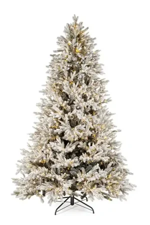 Andrea Bizzotto Albero di Natale Pino Berkshire innevato 4943 Rami 1900 Led H210 cm Ultime Pezzi