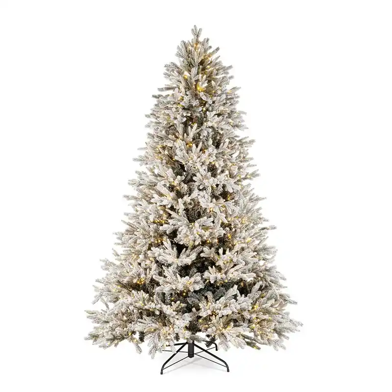 Andrea Bizzotto Albero di Natale Pino Berkshire innevato 4943 Rami 1900 Led H210 cm Ultime Pezzi