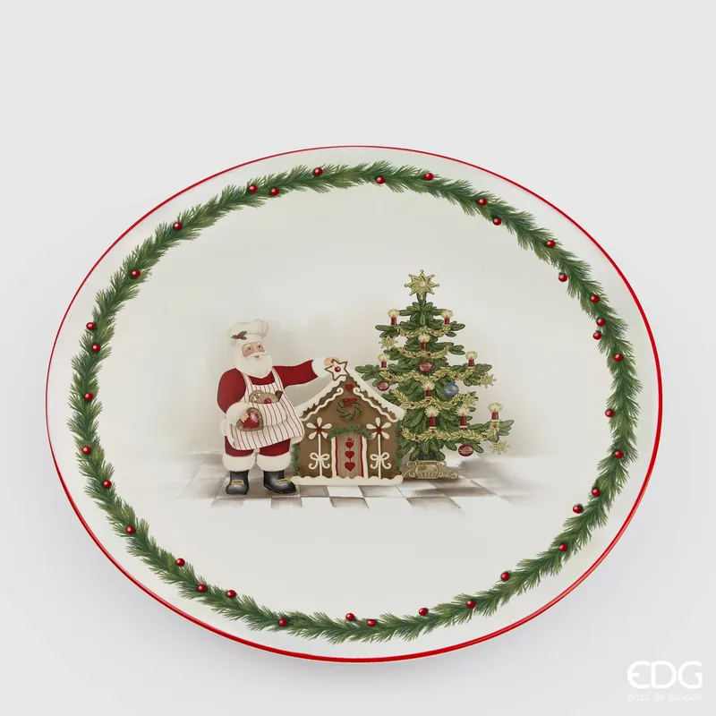 Quantità Limitata EDG Enzo De Gasperi Piatto piano Natalizio XMAS D25 cm