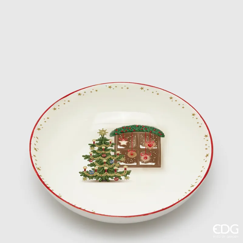 Ultimissimo Modello EDG Enzo De Gasperi Piatto Fondo Natalizio XMAS D20 cm