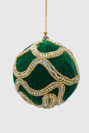 Super Prezzo EDG Enzo De Gasperi Pallina di Natale Verde Deco Gemme D10 cm