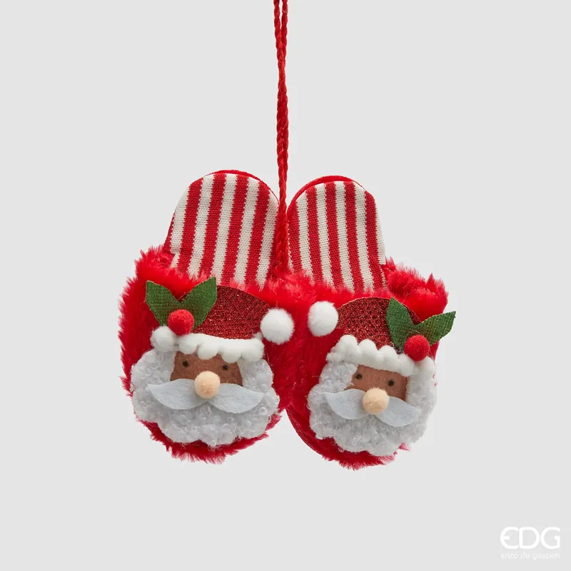 Affare EDG Enzo De Gasperi Addobbo Ciabatte Babbo Natale H10 cm