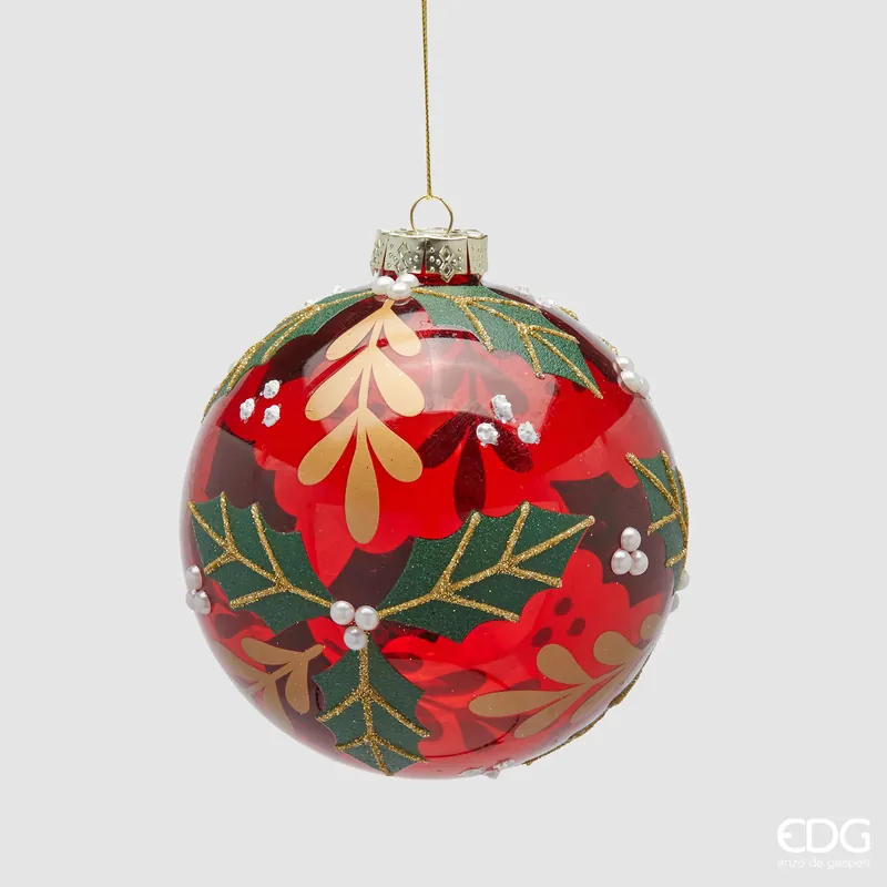Popolare EDG Enzo De Gasperi Pallina di Natale Vischio D12 cm