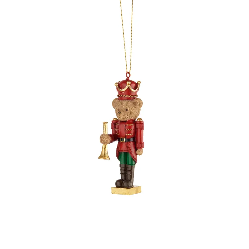 L‘Oca Nera Teddy Bear Orchestra Decorazione Pendete Orsetto con Tromba Scelto Dai Clienti