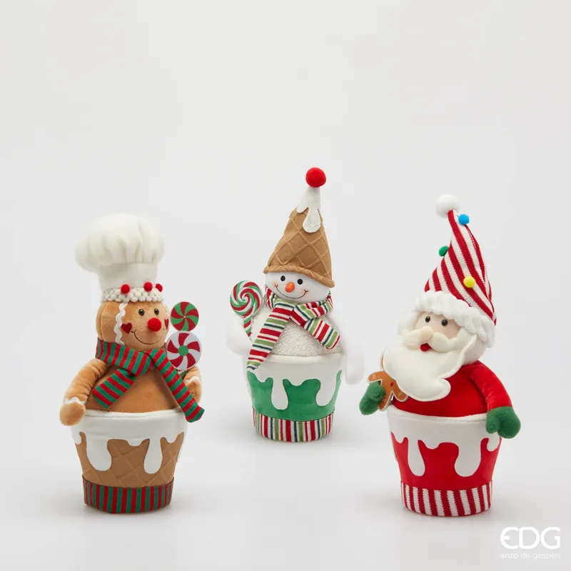 Sconto EDG Enzo De Gasperi Set 3 Decori Natalizi H35 cm