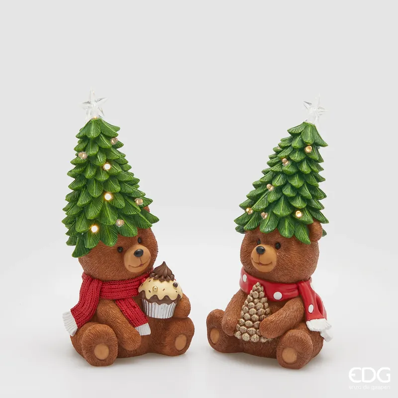Affare EDG Enzo De Gasperi Set 2 Decorazione Orso Goloso H26 cm
