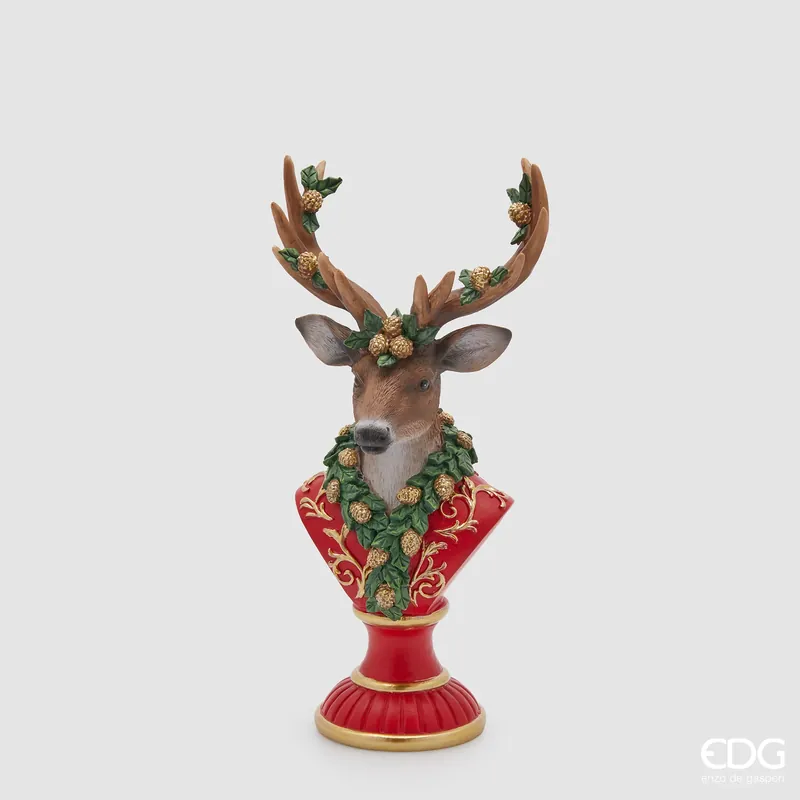 EDG Enzo De Gasperi Decorazione Natalizia Renna H33 cm Esclusivo
