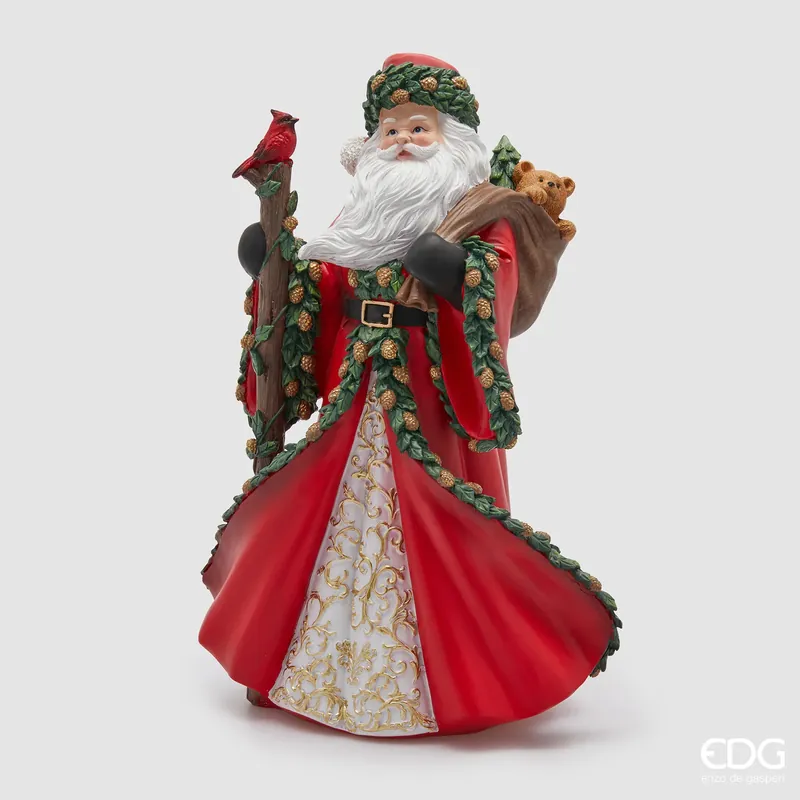 EDG Enzo De Gasperi Decorazione Natalizia Babbo Natale Viandante H47 cm Solo Oggi
