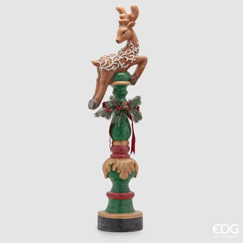 EDG Enzo De Gasperi Decorazione Natalizia Renna con piedistallo H106 cm Novità