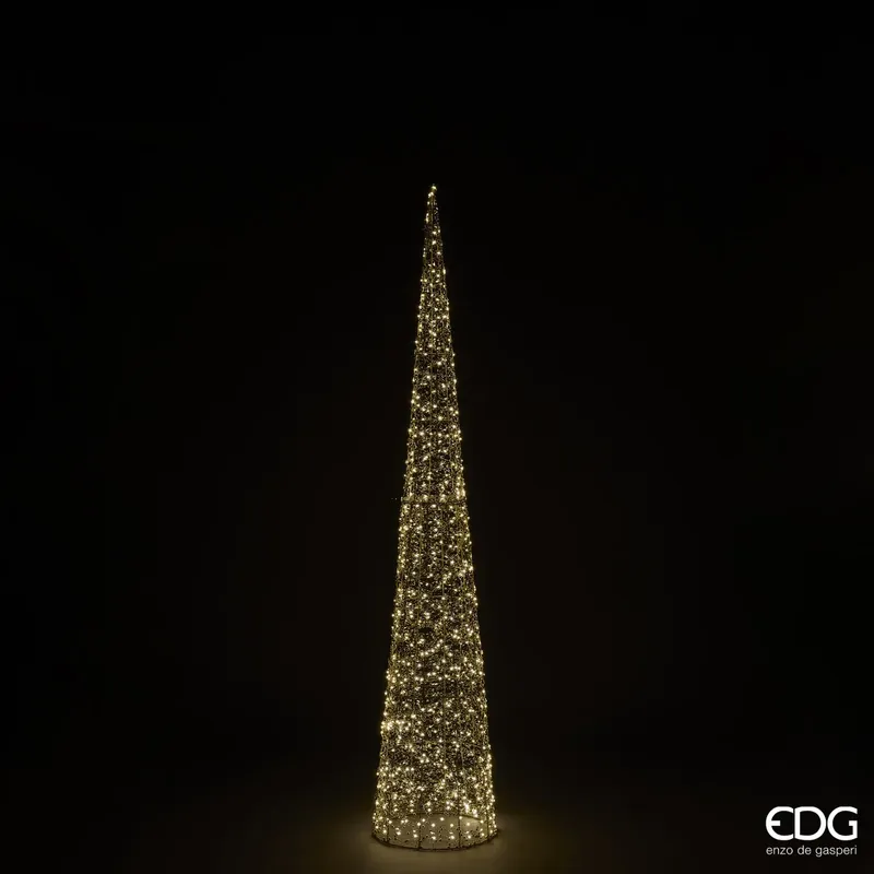 EDG Enzo De Gasperi Albero Led Pearls Cono 960 Microled H180 D34 cm Consegna Rapida