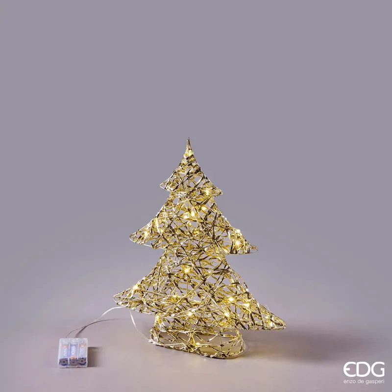 Vendita Finale EDG Enzo De Gasperi Decoro Albero led intreccio 30 MicroleD H40 cm