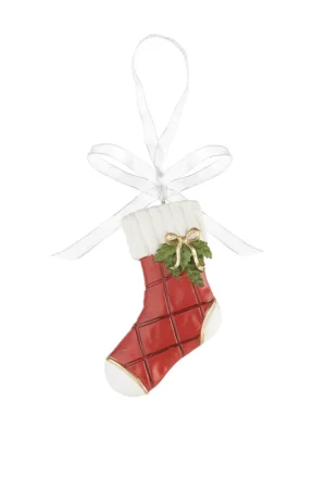 Compra Online L‘Oca Nera Funny & Red Decorazione Natalizia per Albero Calza