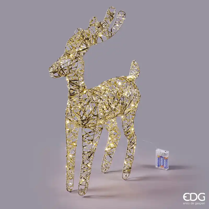 Non Perdere EDG Enzo De Gasperi Decoro Renna Intreccio 60 Mircroled H60cm