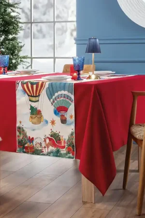 Compra Online L‘Oca Nera Runner Natalizio Mongolfiere Antimacchia 50x155 cm